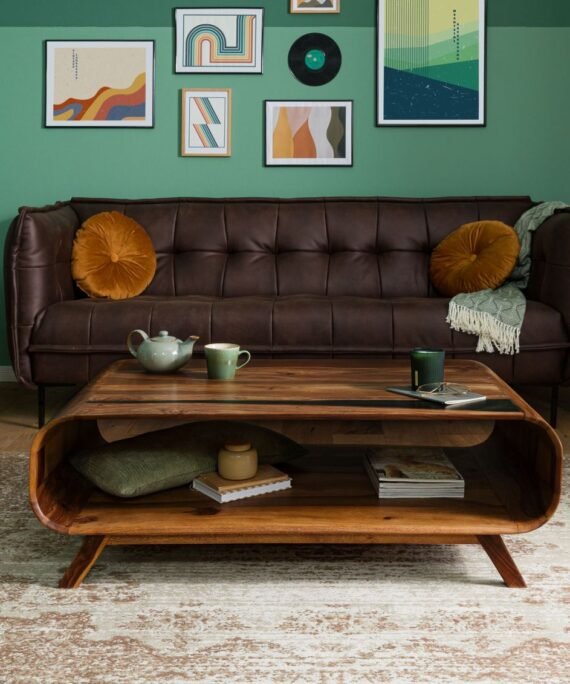 Furnliv Corbett Sheesham Wood Coffee Table #5