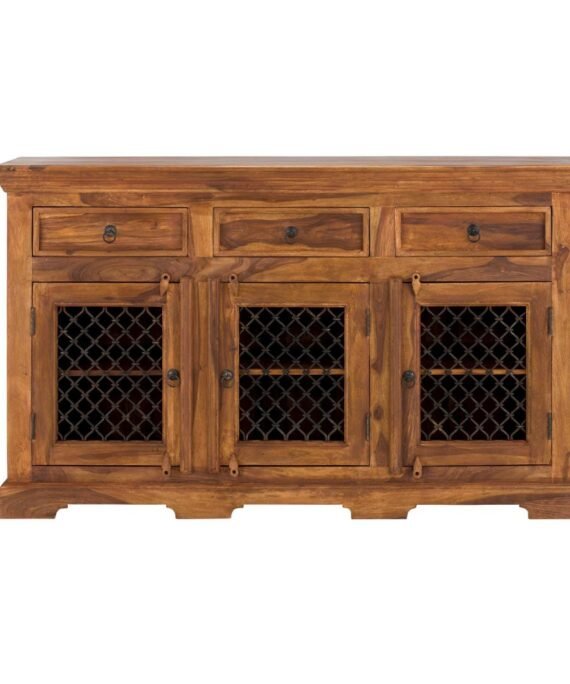 Furnliv Rustic Solid Sheesham Wood Sideboard #02