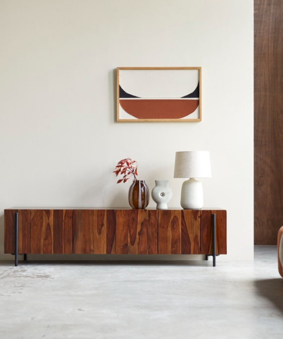 Furnliv Tolka Solid Sheesham Wood Low TV Unit #2