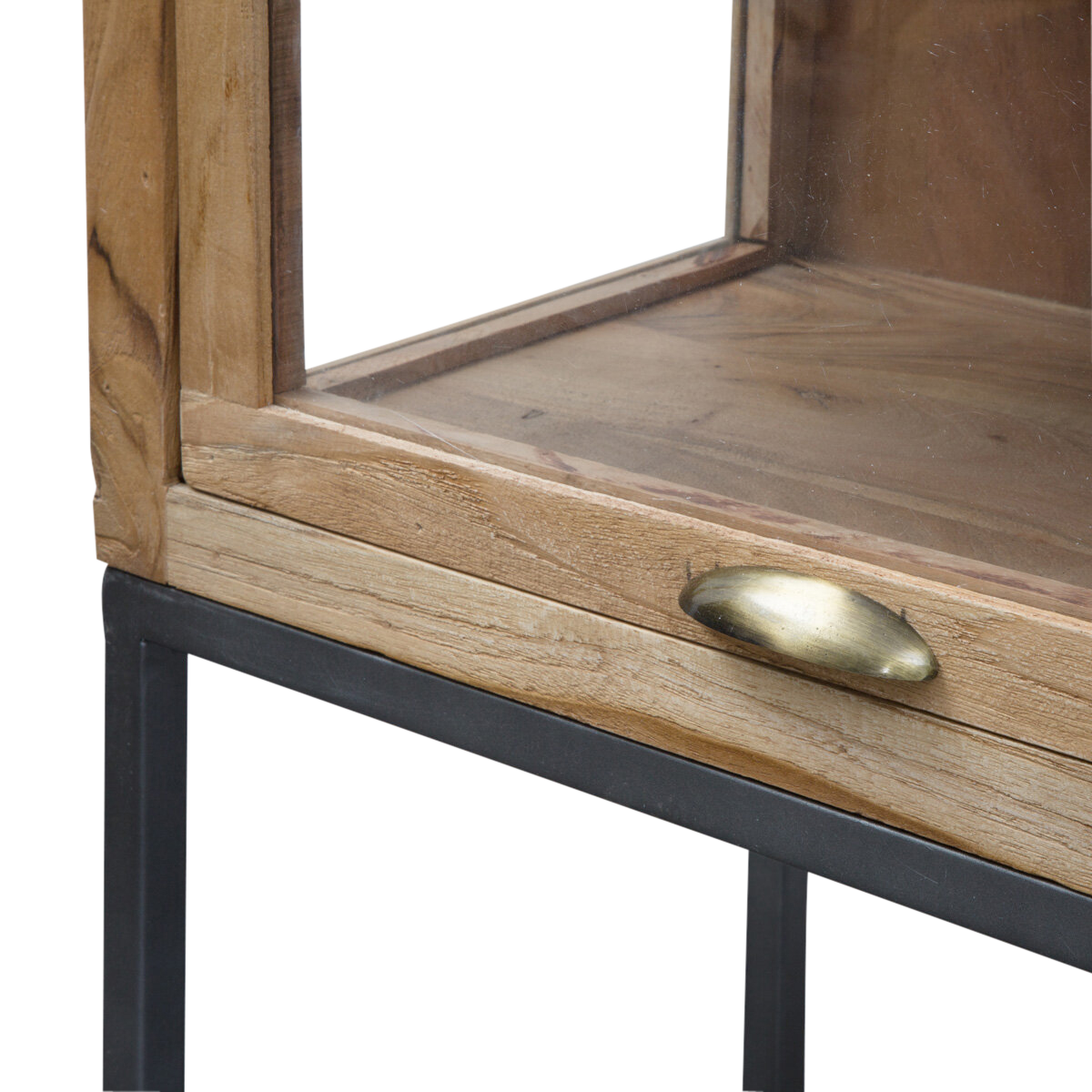 Furnliv Albert Acacia Wood And Metal Display Cabinet #02 - Image 7