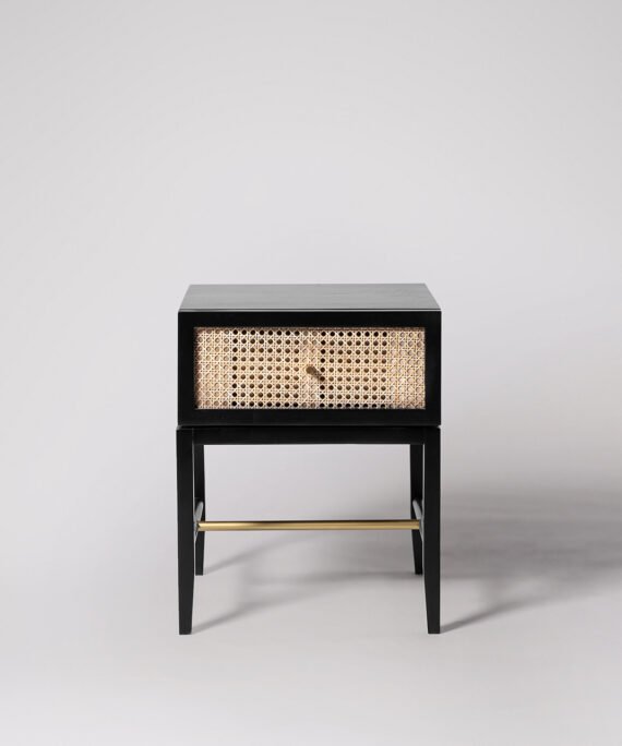 Furnliv Rattan Black Bedside Table #08