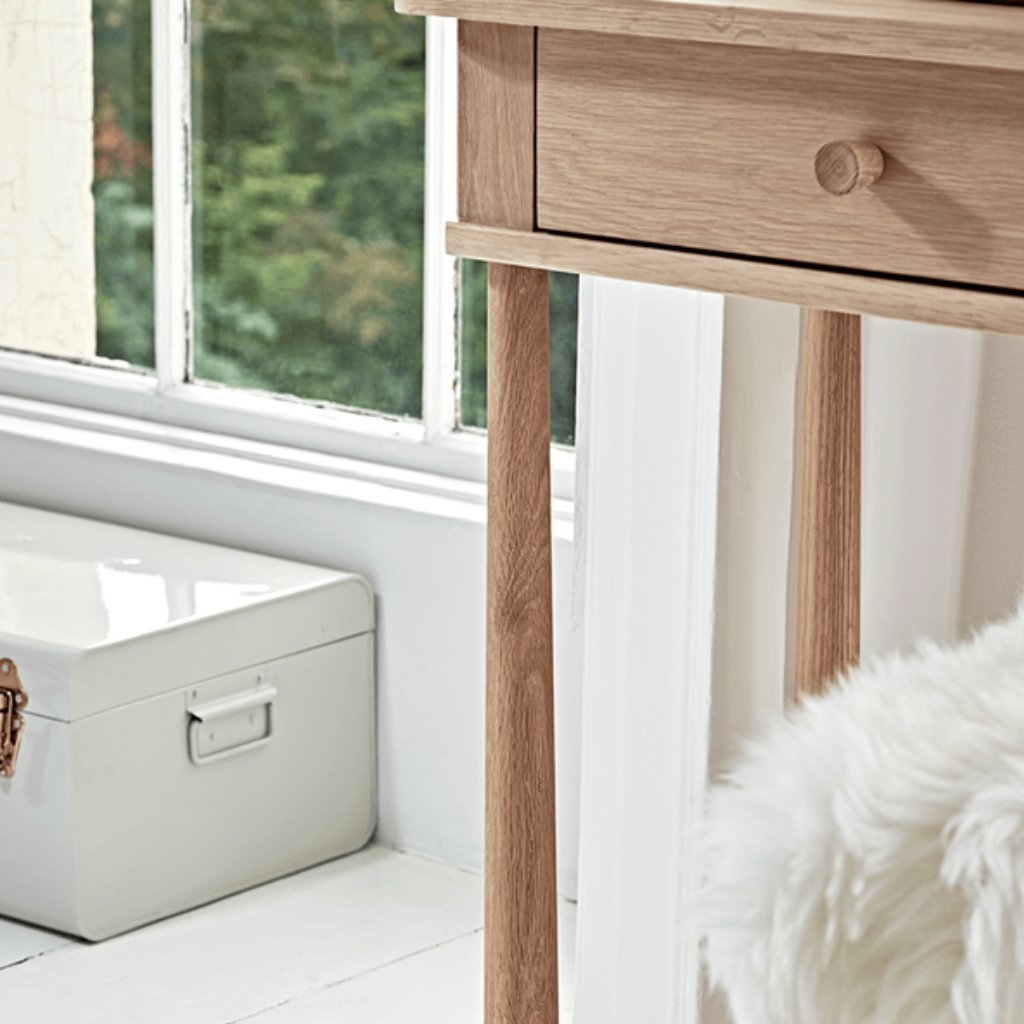Furnliv Ella Scandinavian Style Oak Wood Console Table #1 - Image 2