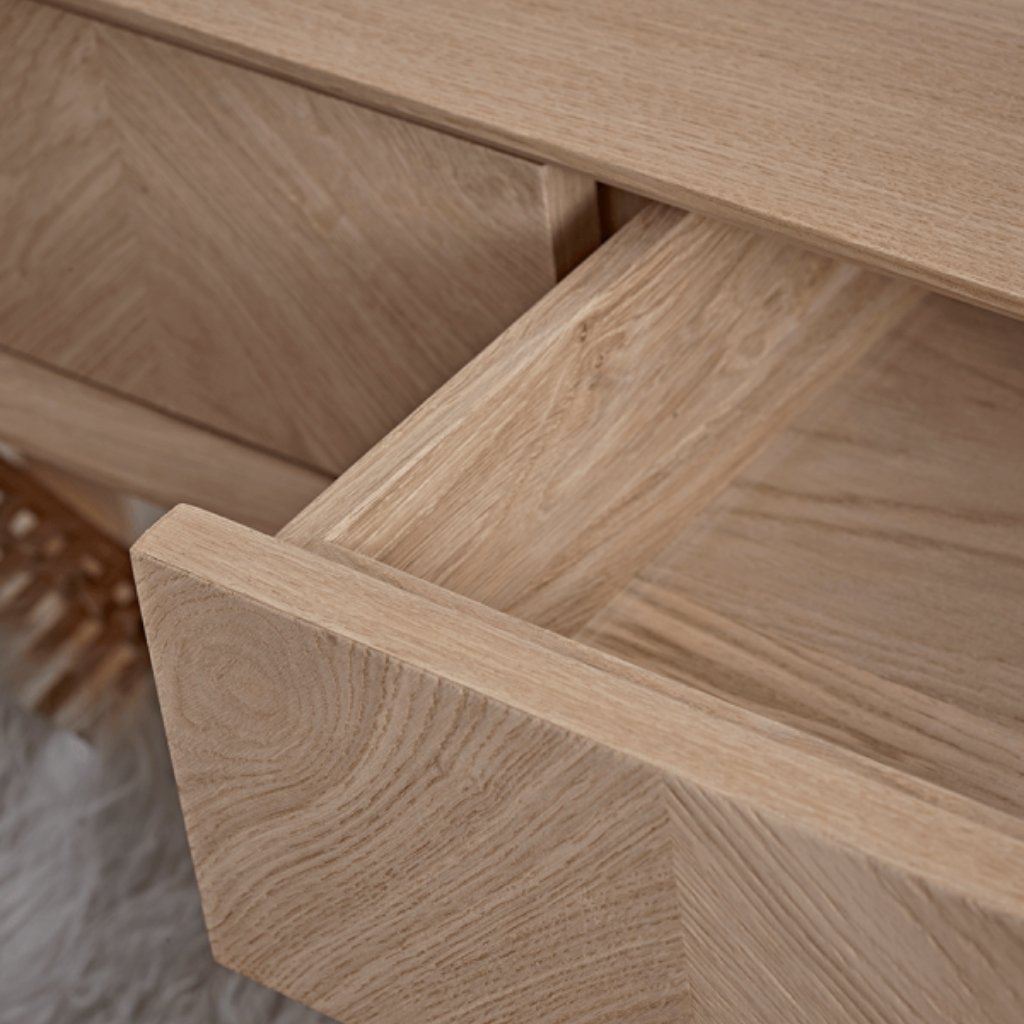 Furnliv Sienna Premium Oak Wood Console Table #1 - Image 5