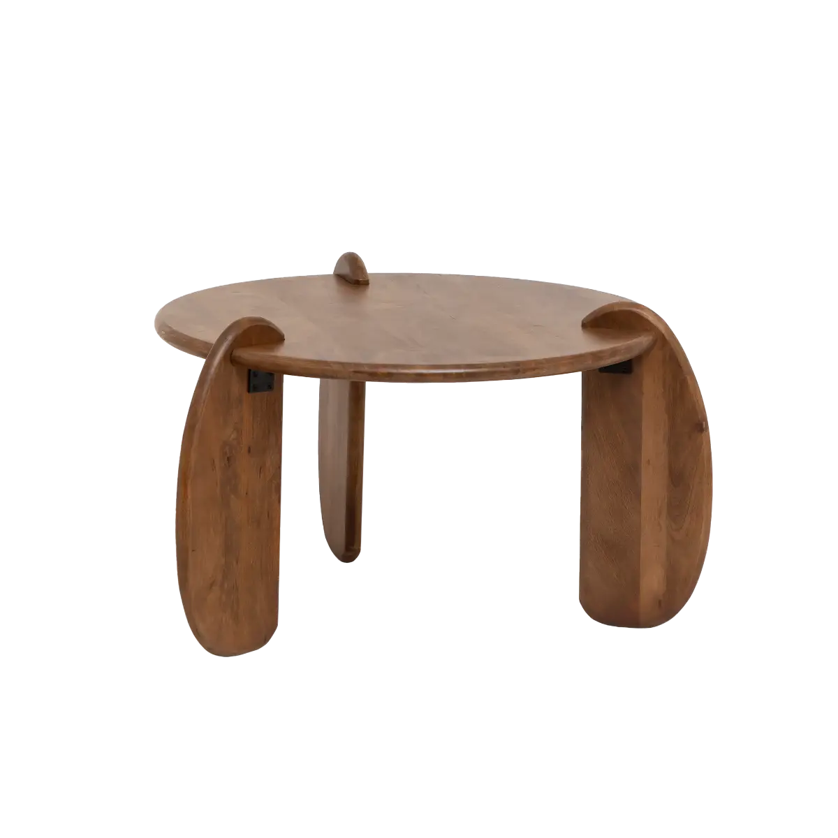 Furnliv Albert Solid Mango Wood Round Coffee Table - Image 8