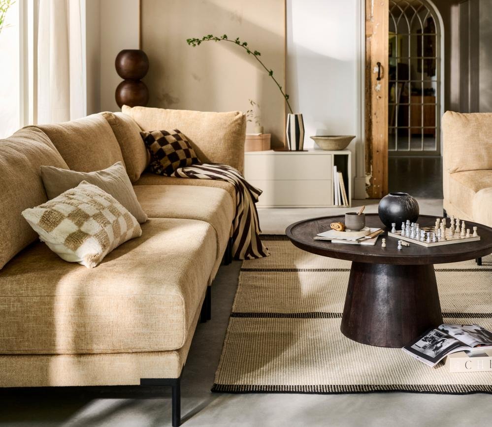 Furnliv Albert Premium Mango Wood Coffee Table (Walnut Finish) - Image 3