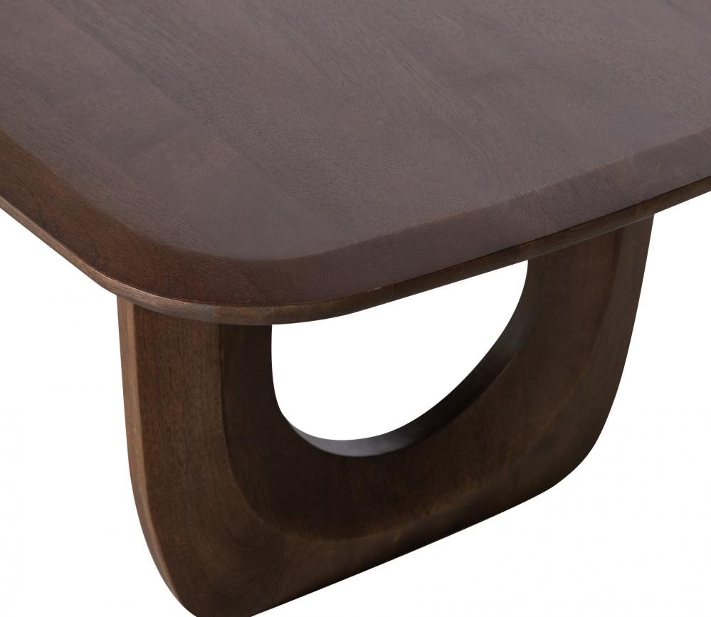 Furnliv Albert Premium Mango Wood Organic Coffee Table (Walnut Finish) - Image 4