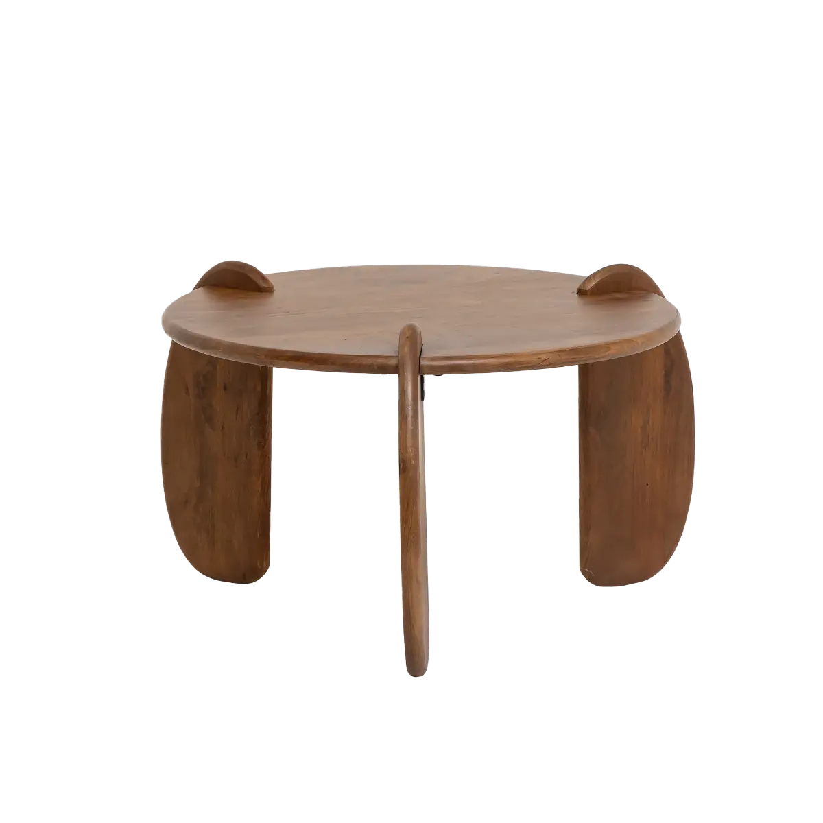 Furnliv Albert Solid Mango Wood Round Coffee Table - Image 5