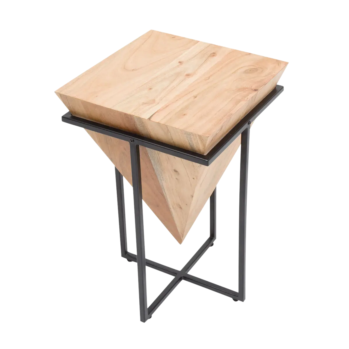 Furnliv Albert Solid Acacia Wood Side Table - Image 4