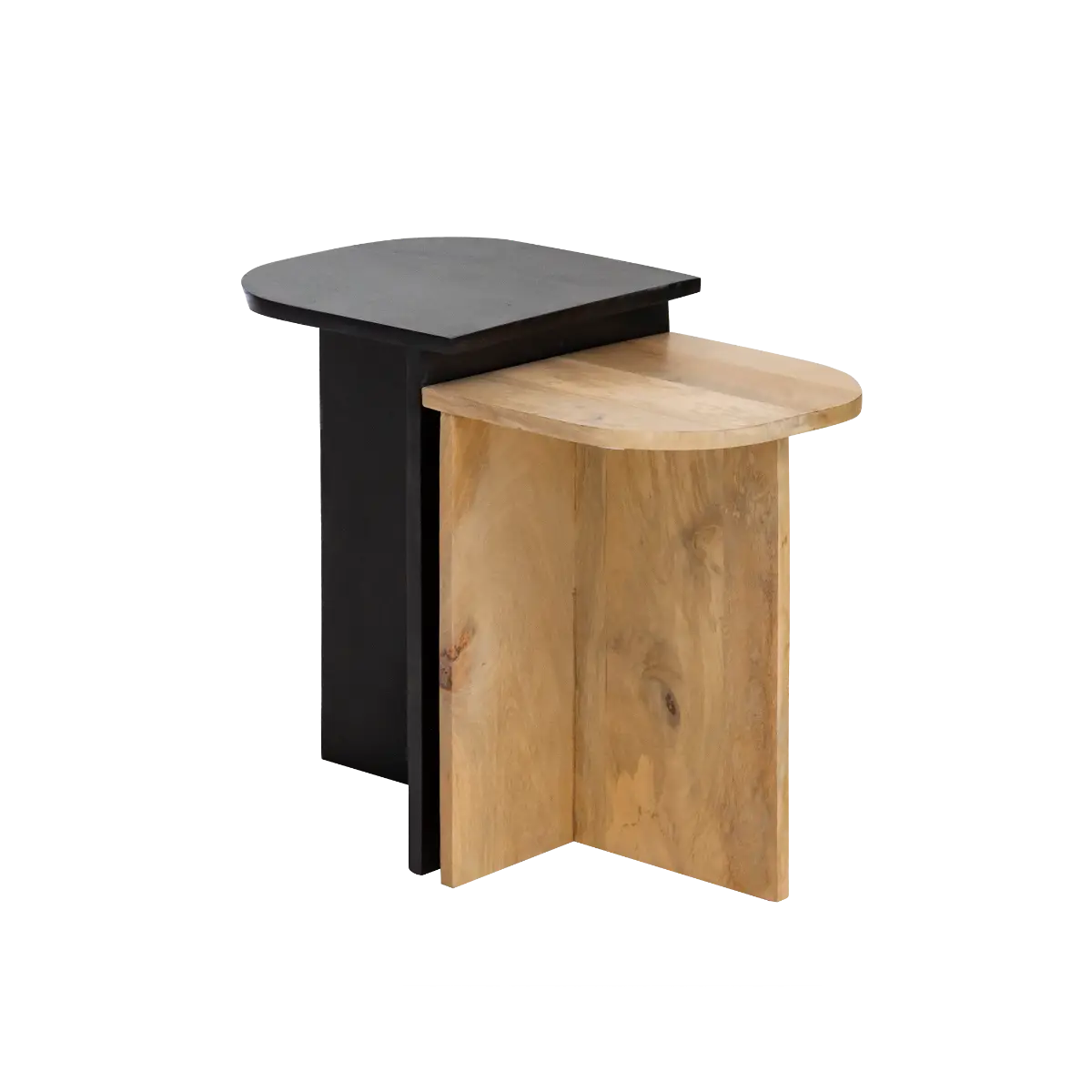Furnliv Albert Solid Wood Nesting Coffee Table Set - Image 3