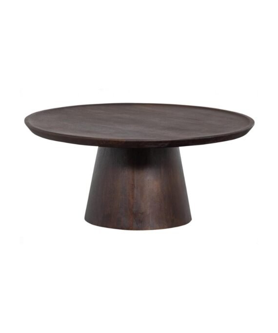 Furnliv Albert Premium Mango Wood Coffee Table (Walnut Finish)