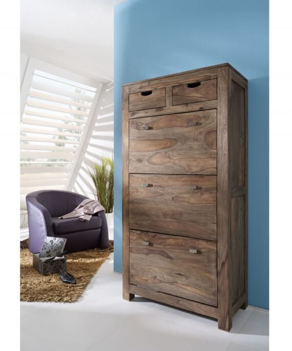 Furnliv Grayse Sheesham Shoe Cabinet #10