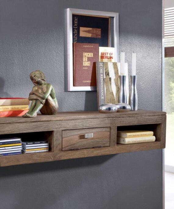 Furnliv Grayse Sheesham Hanging Shelf #14